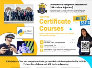 XIMI Python Data Science AI Machine Learning - Xavier Institute of Management and Informatics