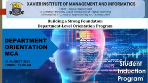 MCA DEPT ORIENTATION - Xavier Institute of Management and Informatics