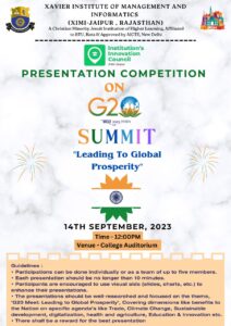 g 20 PRESENTATION XIMI - Xavier Institute of Management and Informatics