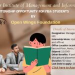 Internship Opportunity by Open Wings Foundation - Xavier Institute of Management and Informatics