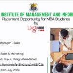 Placement Opportunity in DigiMRO for MBA Students - Xavier Institute of Management and Informatics