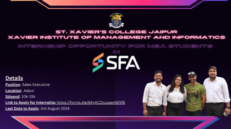 SFA page 0001 - Xavier Institute of Management and Informatics