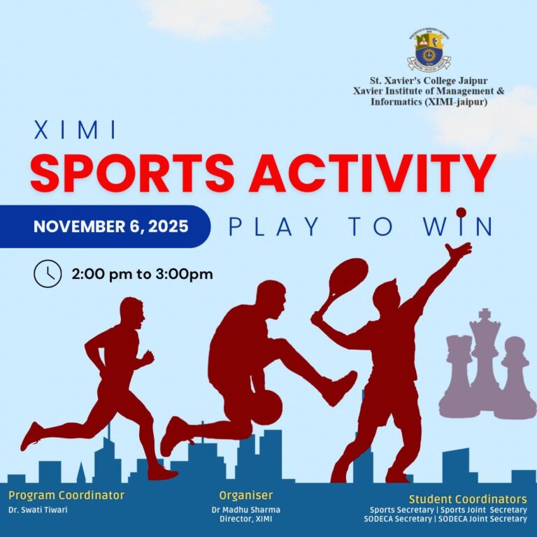 Poster Sports Activity - Xavier Institute of Management and Informatics