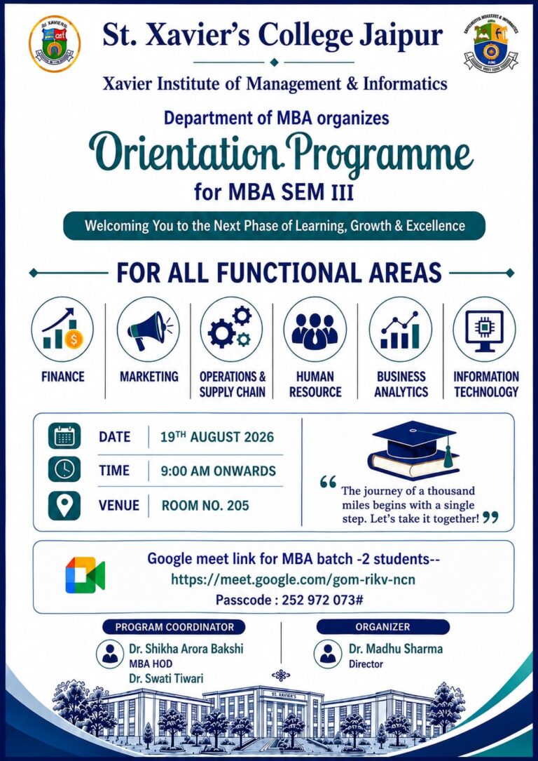 Poster 7 - Xavier Institute of Management and Informatics