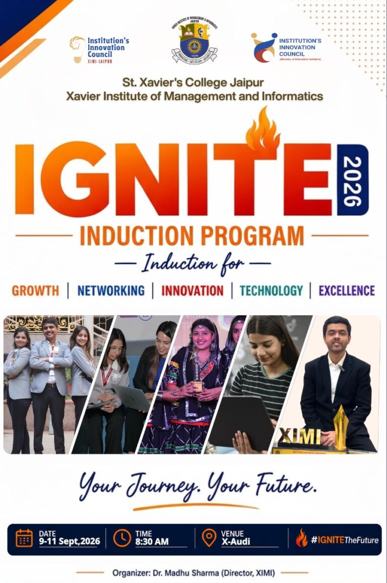 Induction Poster - Xavier Institute of Management and Informatics