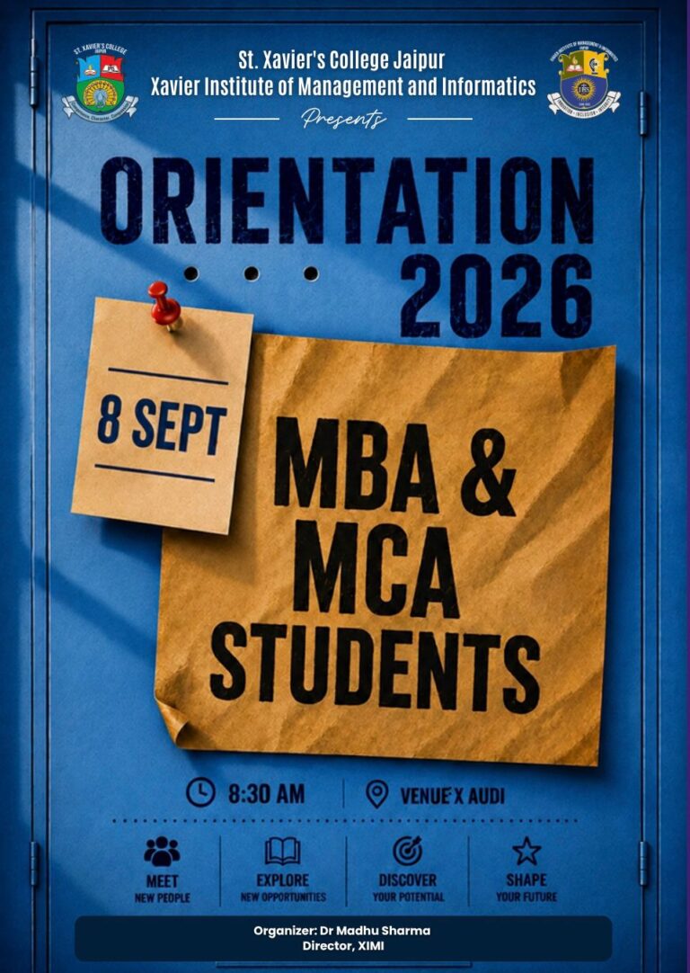 Orientation Poster - Xavier Institute of Management and Informatics