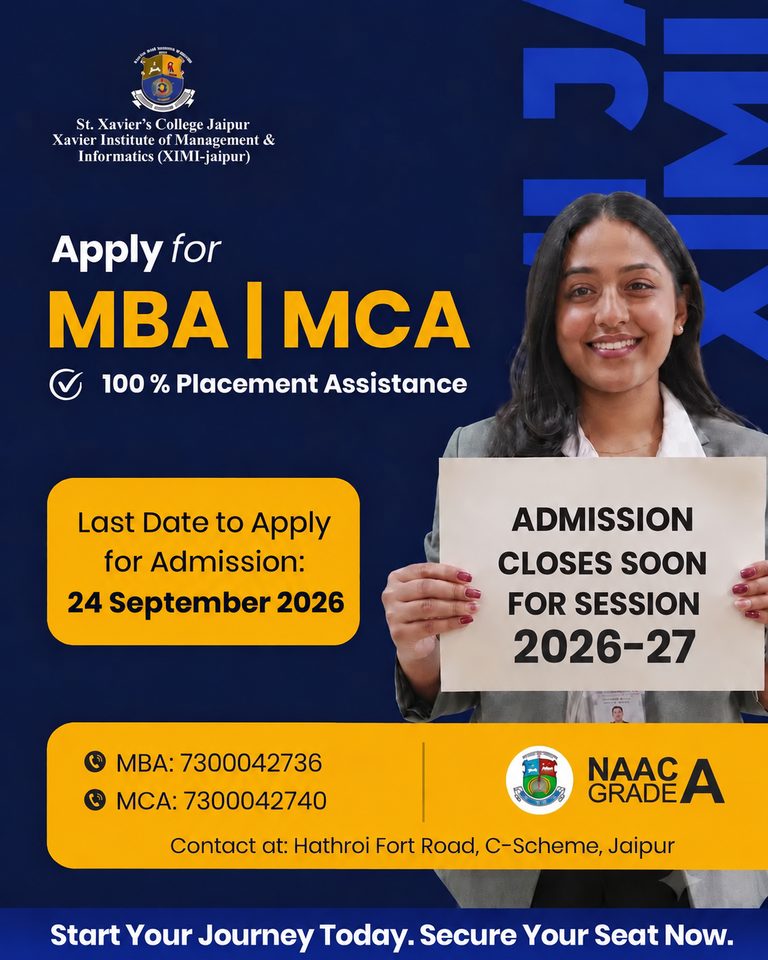 XIMI Admission Closes Soon for Session 2026-27 - Last Date to Apply 24 September 2026