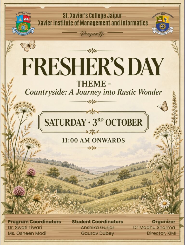Freshers Day Poster 1 - Xavier Institute of Management and Informatics