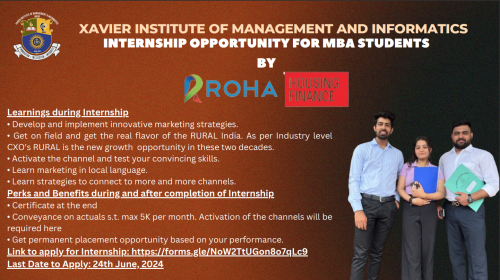 Internship by Roha Housing Finance