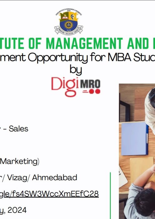 Placement Opportunity in DigiMRO for MBA Students