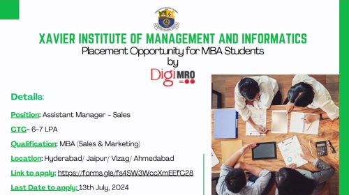 Placement Opportunity in DigiMRO for MBA Students