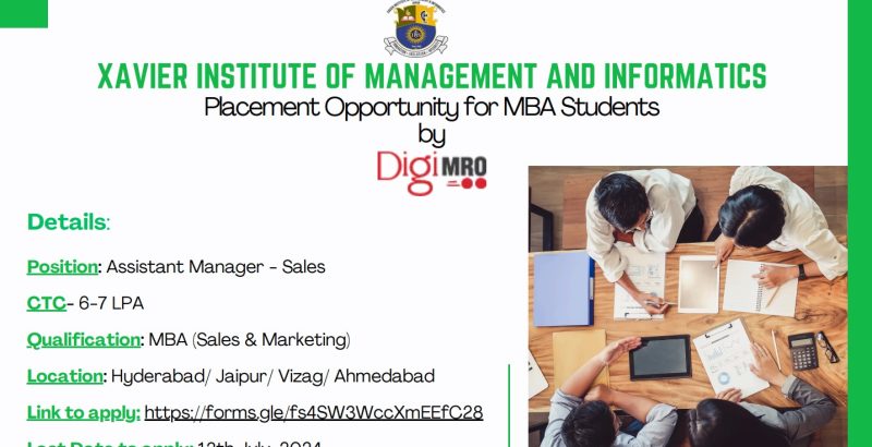 Placement Opportunity in DigiMRO for MBA Students