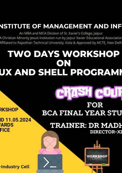 Workshop cum Crash Course Linux BCA III_poster
