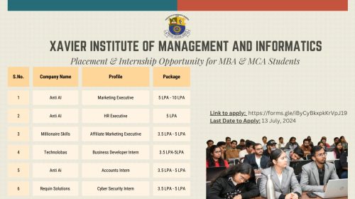 XIMI Placement and Internship