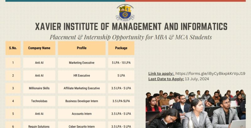 XIMI Placement and Internship